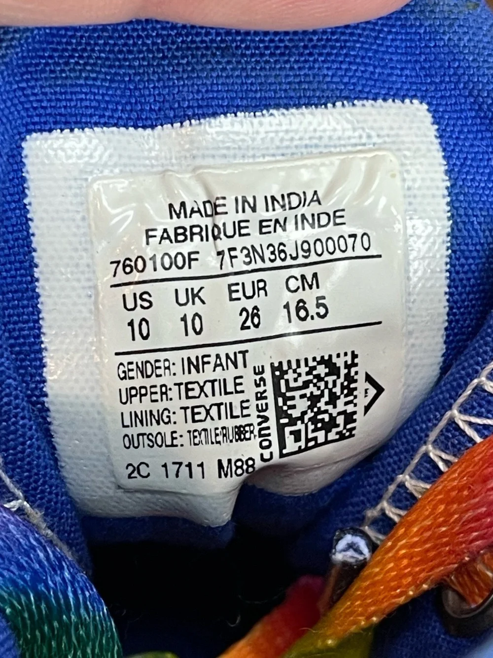 Converse blue high top sneakers toddler size 10